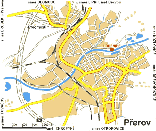Lodnice Perov - umstn na map Perova